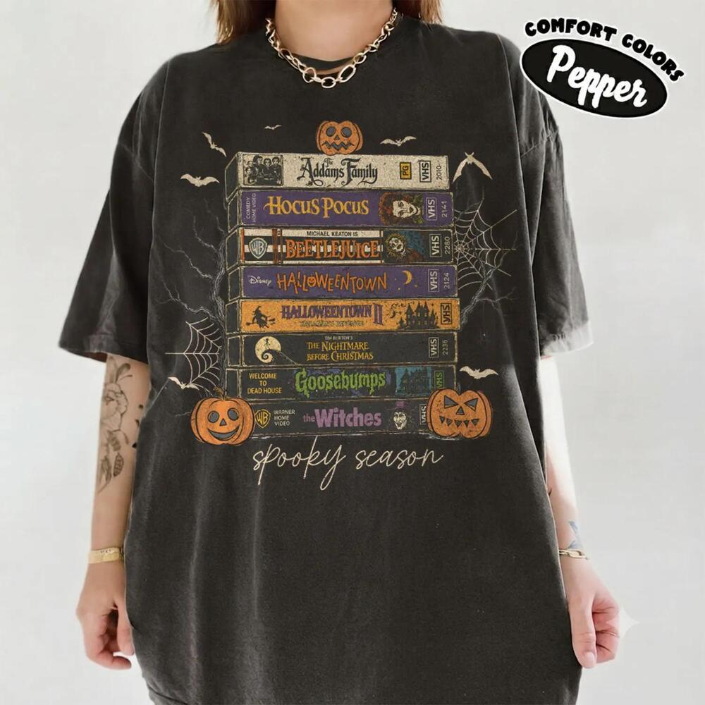 Halloween VHS Retro Spooky Season Horror Movie T Shirt